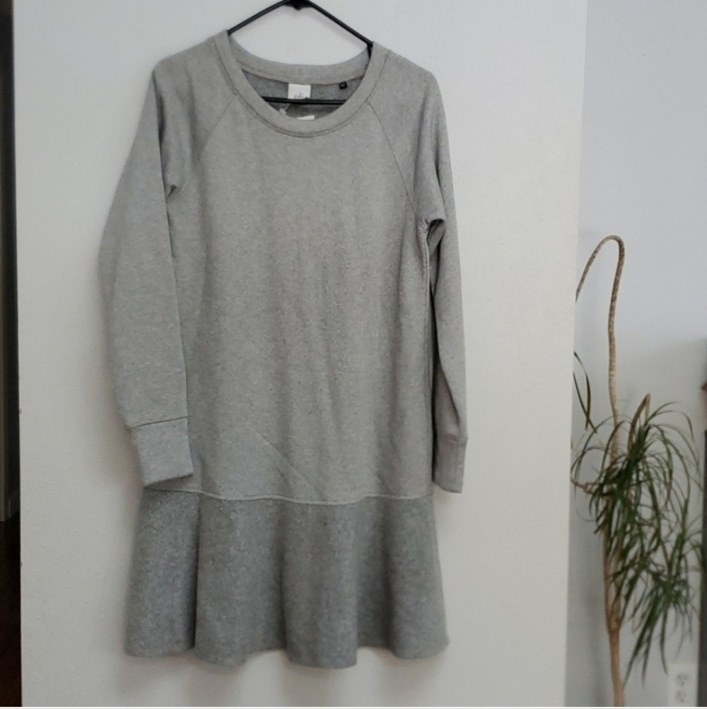 Cabi Flashdance gray mixed media dress
